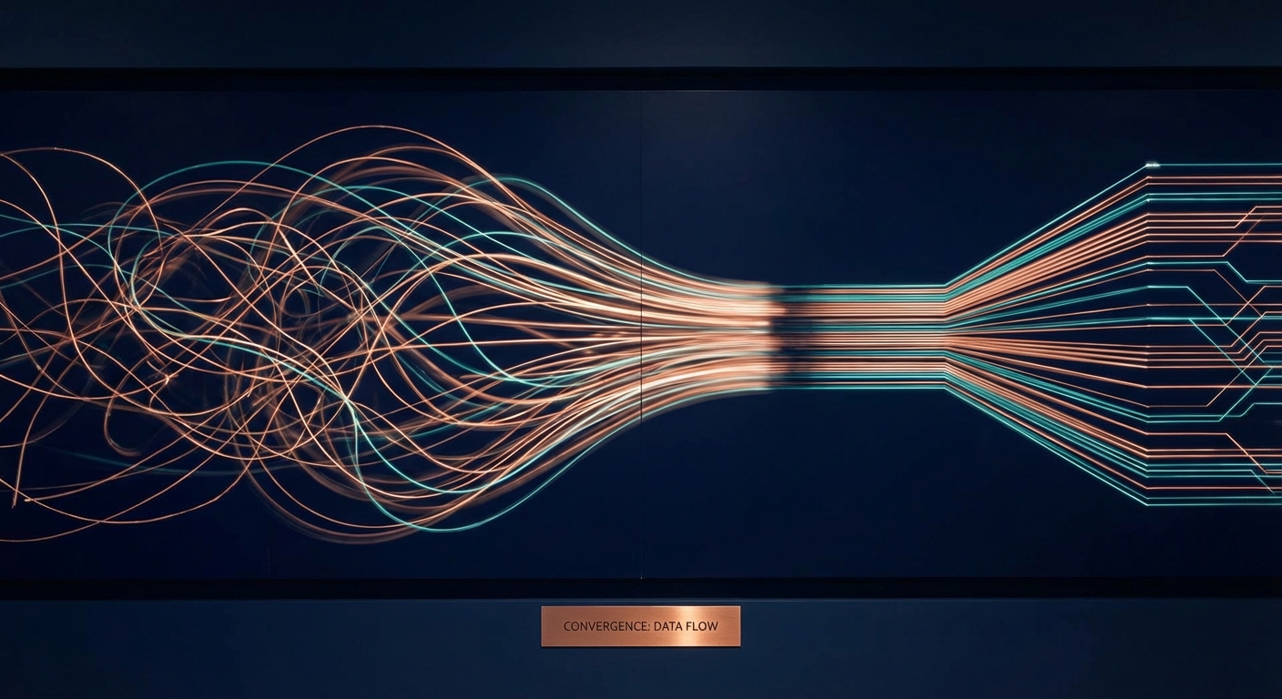 Data flowing from chaos to clarity